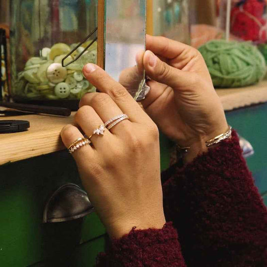 Bague de petit doigt plaqué or 18k • Alice