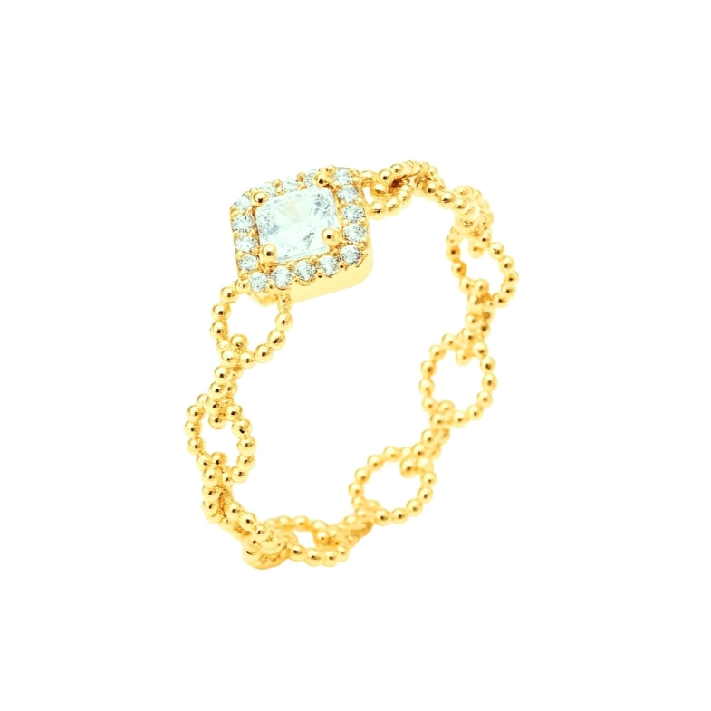 Bague de petit doigt femme avec oxyde de zirconium, alliance femme petit doigt
