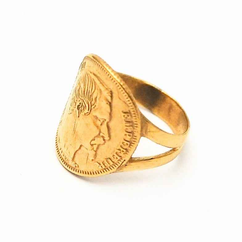Bague Napoléon Louis d'or 18k • Empir