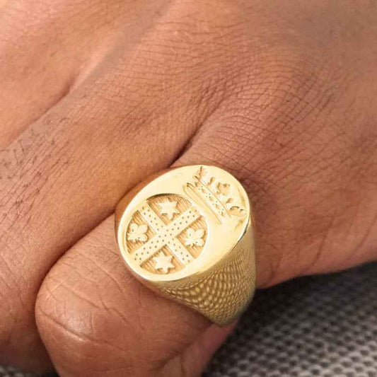 Chevalière blason en or 18 carats • Orso