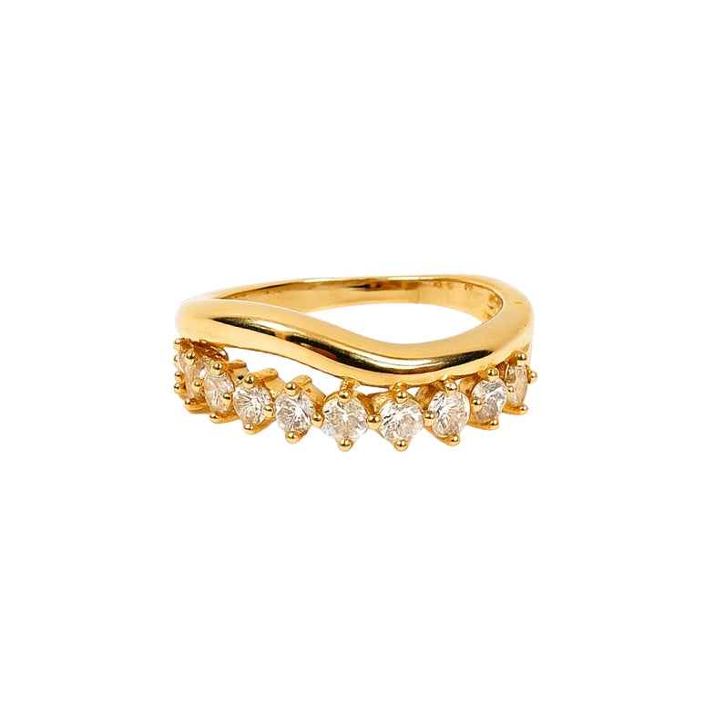 Bague double rang en plaqué or • Clotilde (Copie)
