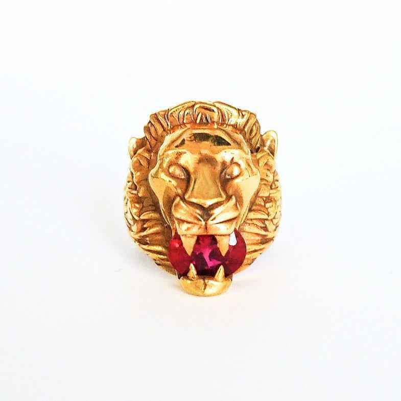 18 Carats Bague Homme Lion Bague Homme En Or 18 Carats – Bague En
