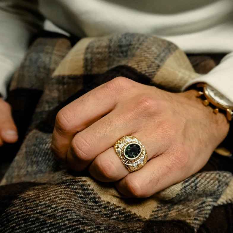 Bague universitaire or 9 carats • United