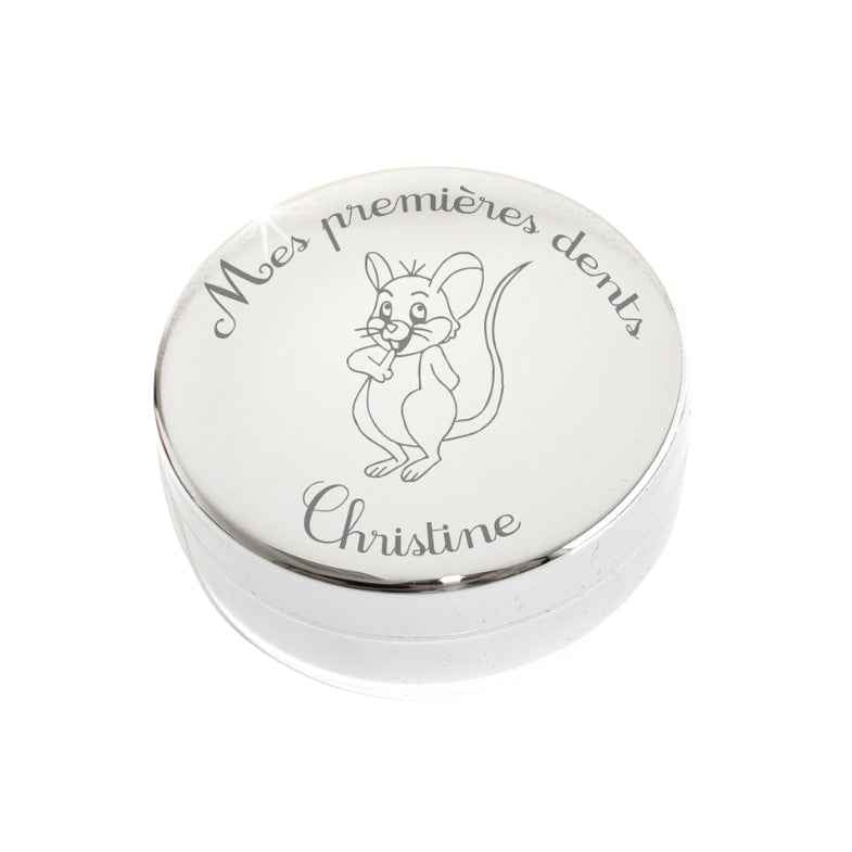 Boîte à dents de lait personnalisée en plaqué argent • Ourson