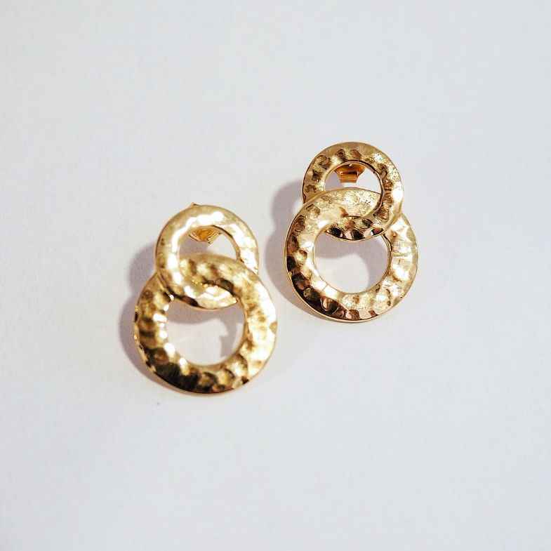 Boucles d'oreilles martelées cercles • Idaho