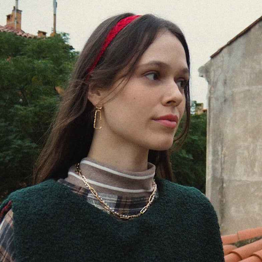 Boucles d'oreilles pendantes dorées • Vanila