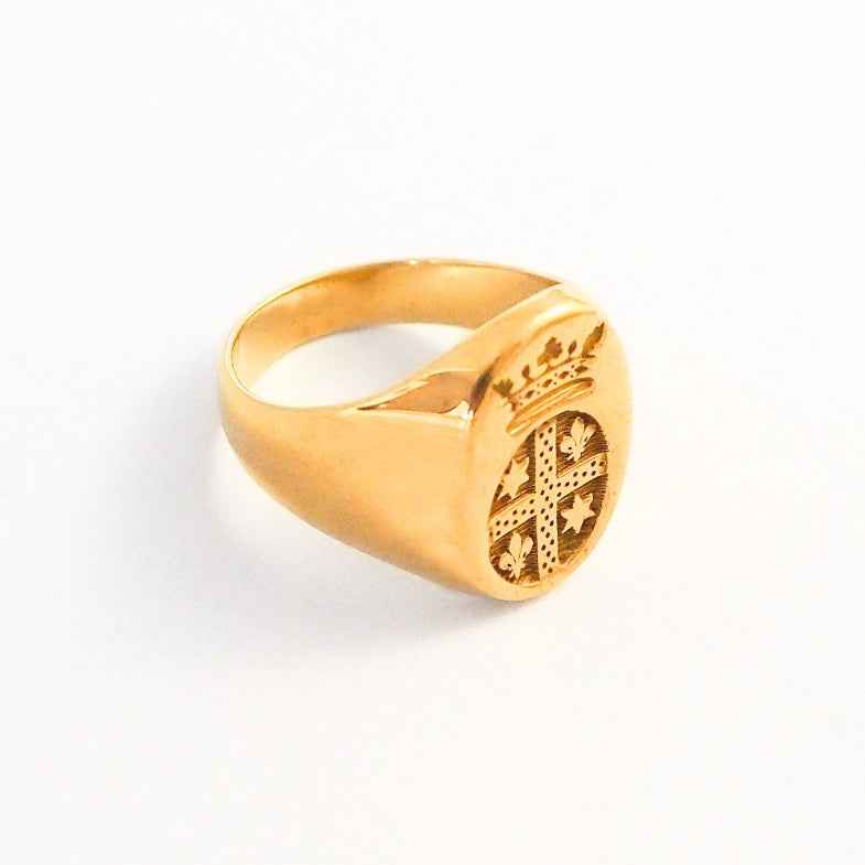 Chevalière blason en or 18 carats • Orso