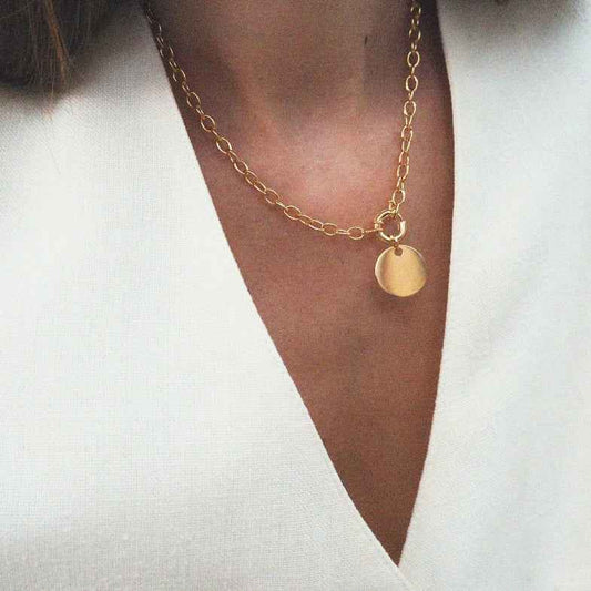 Collier à maillons & médaille personnalisée • Luce (Copie)