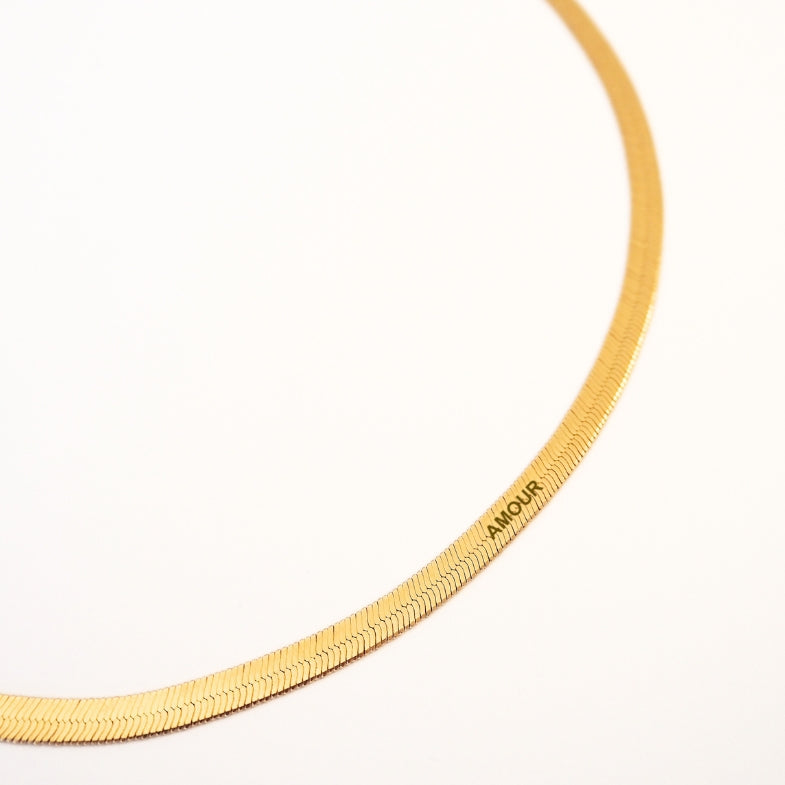 Collier maille serpent or mixte