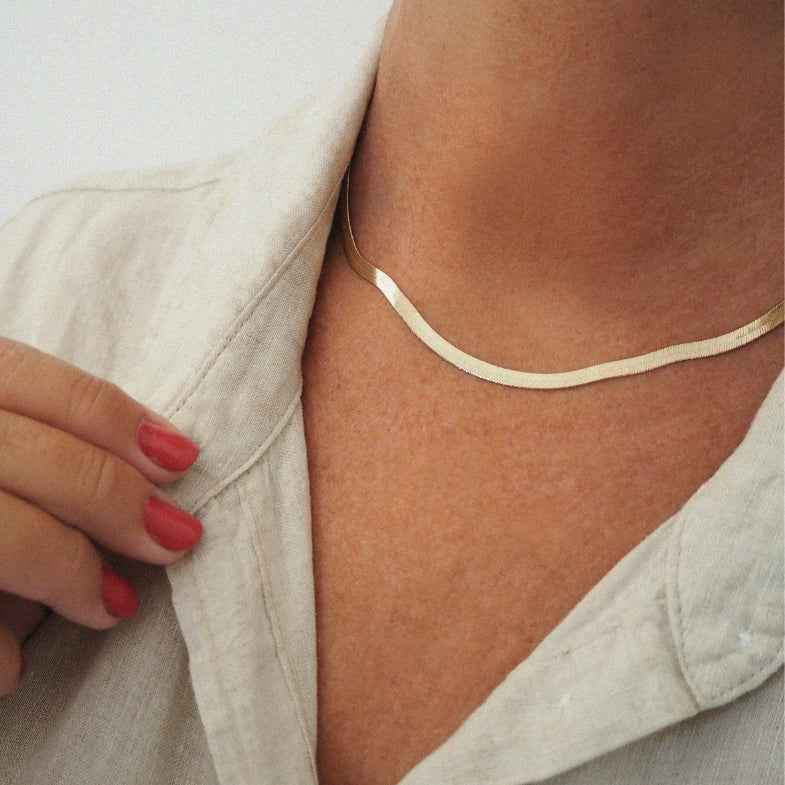 Collier maille serpent en plaqué or • Annie (Copie)