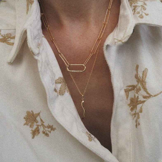 Collier maillons ovales plaqué or 18 carats • Kiko (Copie)