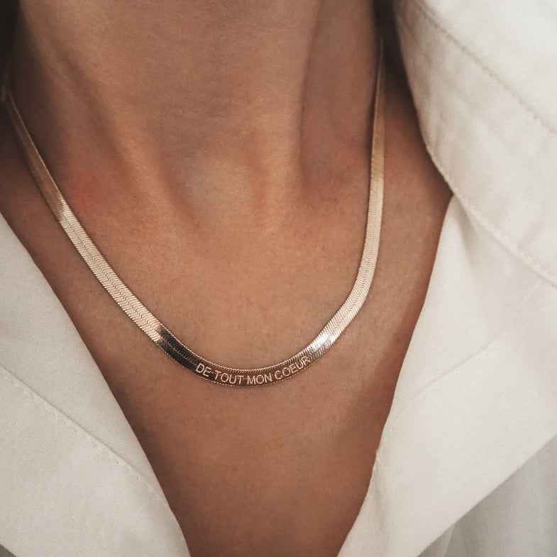 Collier maille serpent en plaqué or • Annie (Copie)