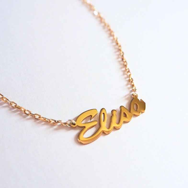 Collier prénom en or 18 carats • Sol