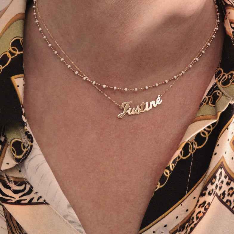 Collier prénom en or 18 carats • Sol
