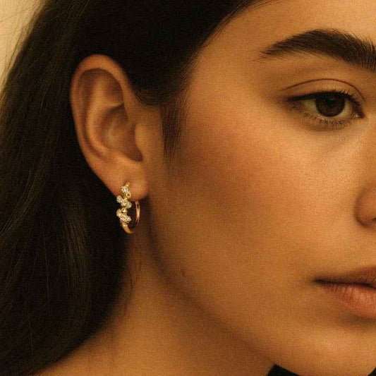 Créoles ouvertes Plaqué Or 18k • Sybile