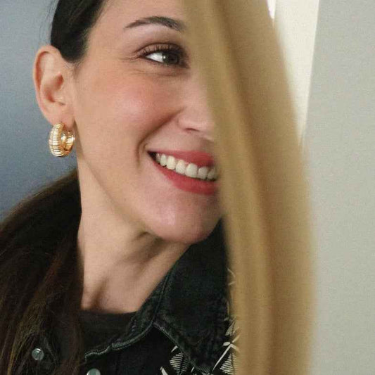 Créoles épaisses dorées à l'or 18 carats • Anita