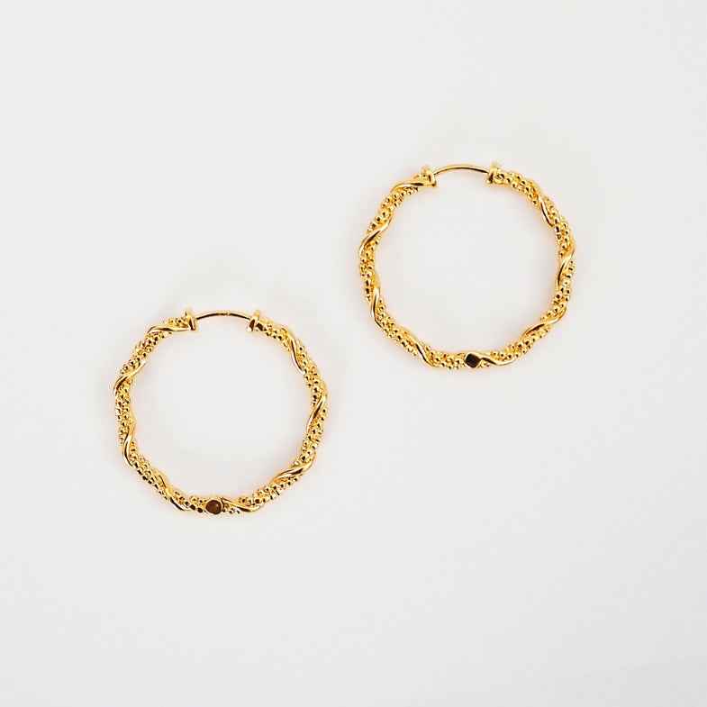 Créoles torsadées plaqué or 18k • Harlow