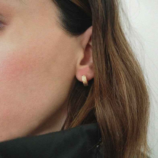 Mini créoles rondes en plaqué or • Clara