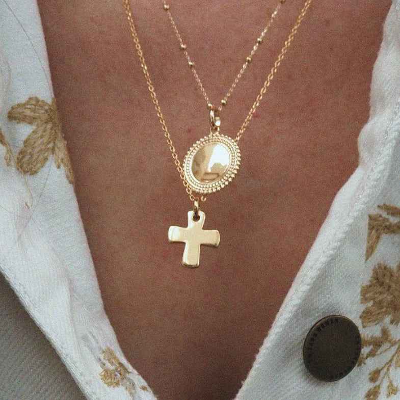 Pendentif personnalisé en plaqué or 18k • Irène