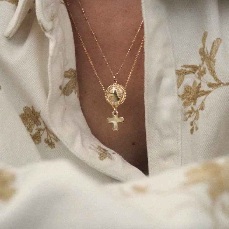 Pendentif personnalisé en plaqué or 18k • Irène