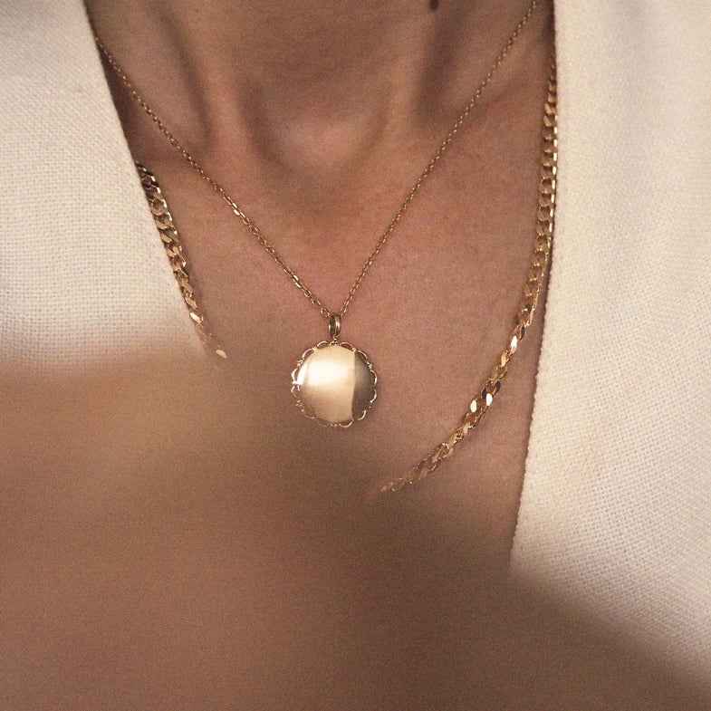 Pendentif personnalisé en plaqué or 18k • Cléo