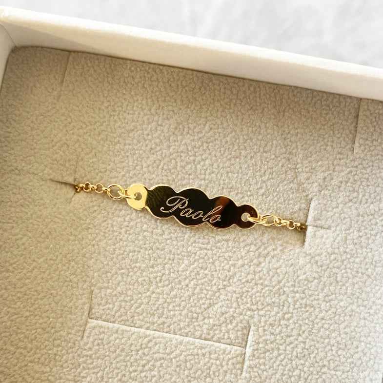 Gourmette enfant & bébé or jaune 9 carats • Jersey