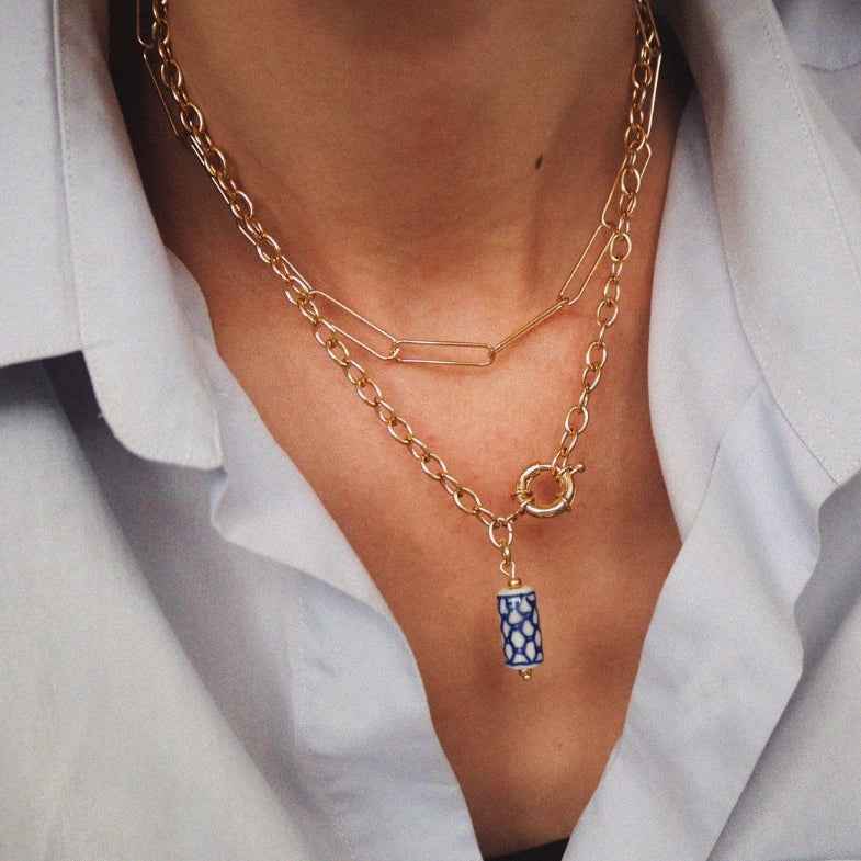 Collier pampille doré à l'or 18 carats • Solal