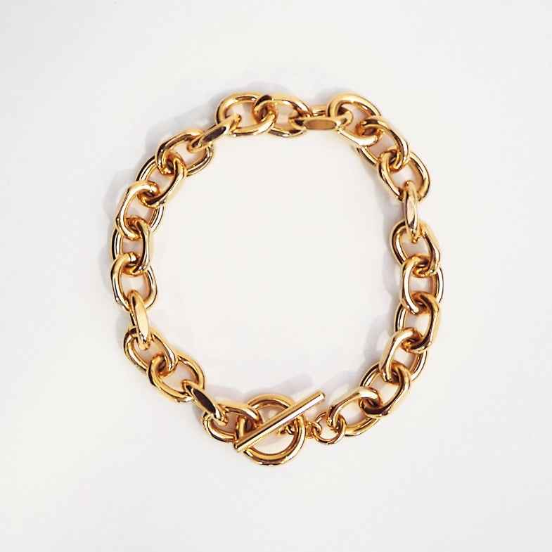 Bracelet grosses mailles doré à l'or 18 carats • Bénédicte