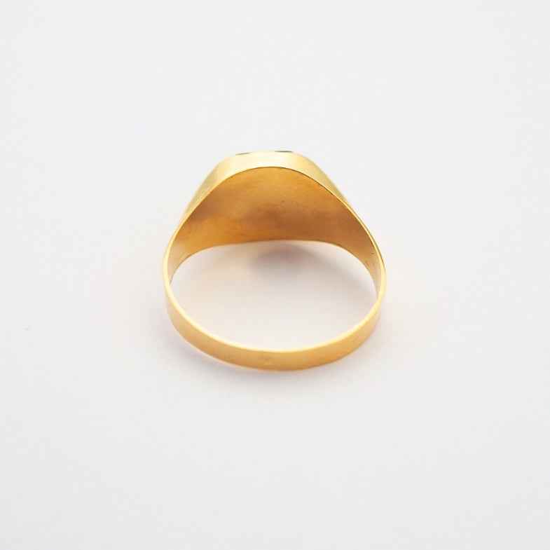 Chevalière homme or 18 carats onyx • Alda