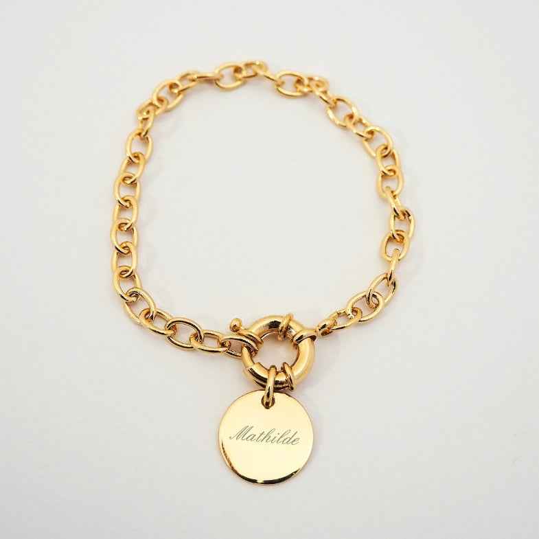 Bracelet personnalisé en plaqué or 18 carats • Jenny