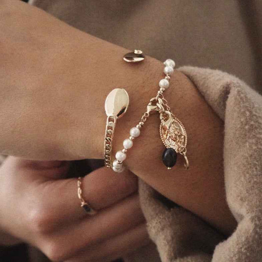 Jonc réglable personnalisé plaqué or 18 carats • Gossip