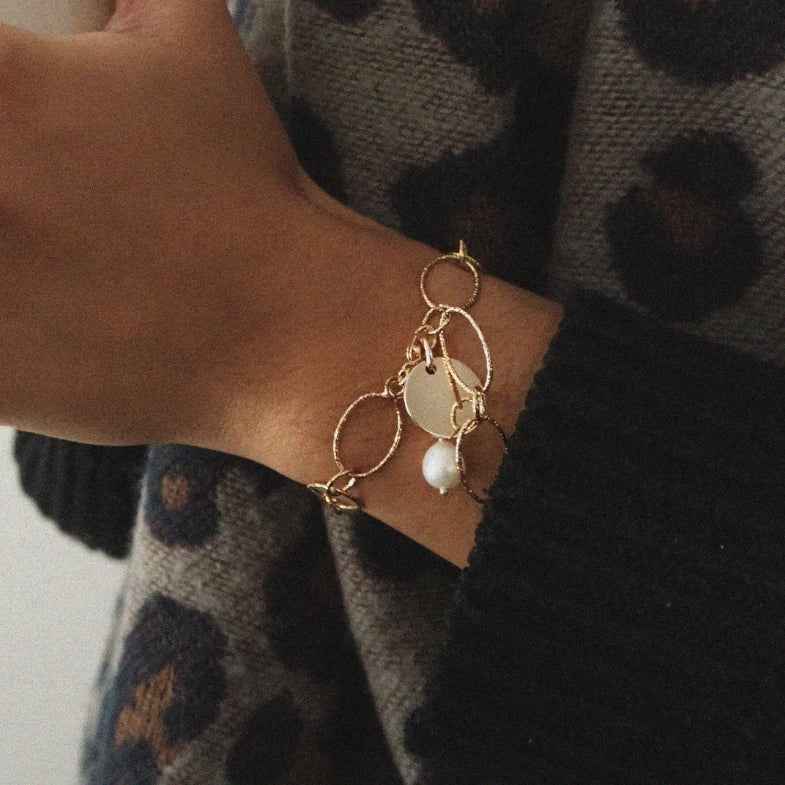 Bracelet à personnaliser plaqué or 18 carats • Chuck