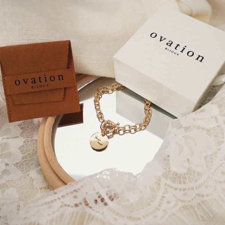 Bracelet personnalisé en plaqué or 18 carats • Jenny