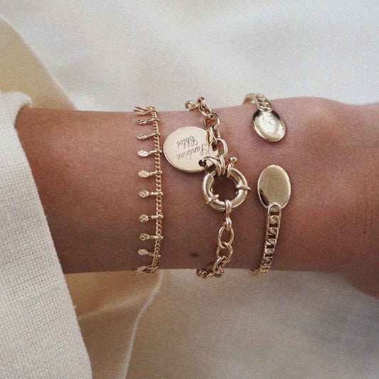 Bracelet personnalisé en plaqué or 18 carats • Jenny