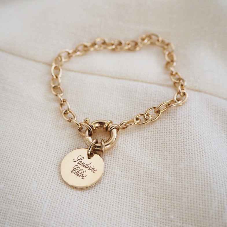 Bracelet personnalisé en plaqué or 18 carats • Jenny