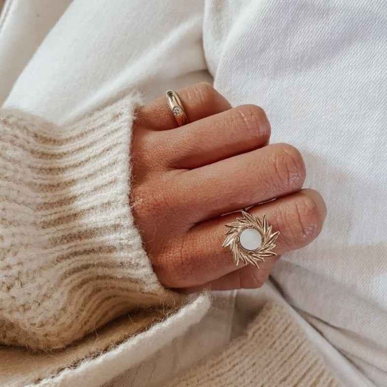 Bague petit doigt plaqué or • Kiyo