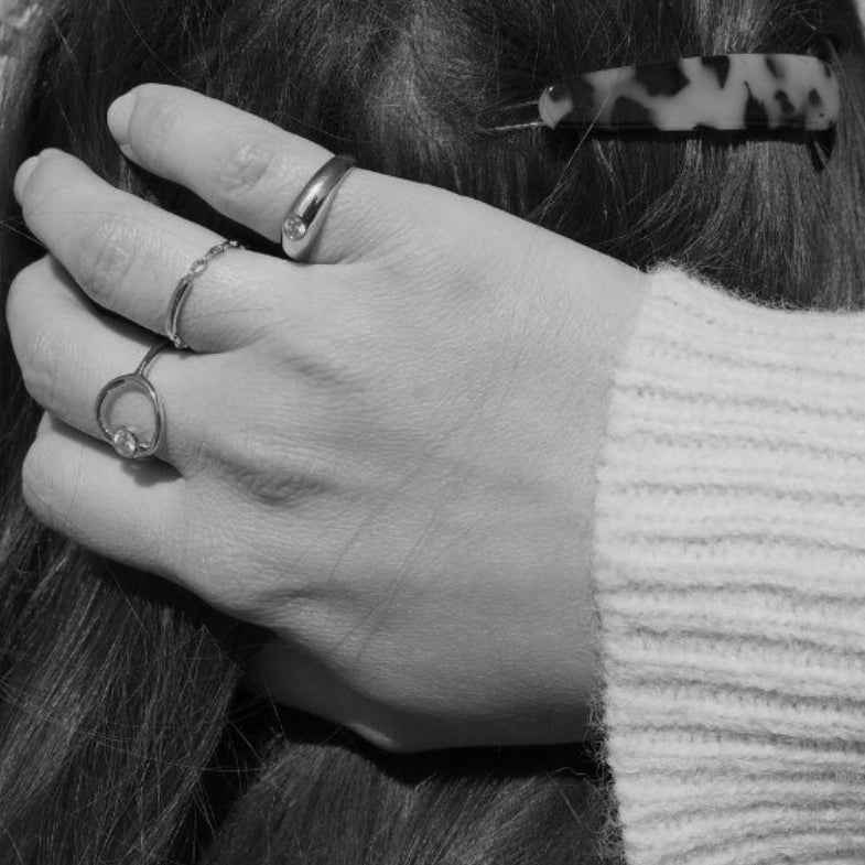 Bague petit doigt plaqué or • Kiyo