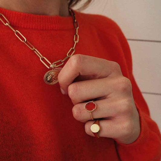 Chevalière petit doigt plaqué or • Berry