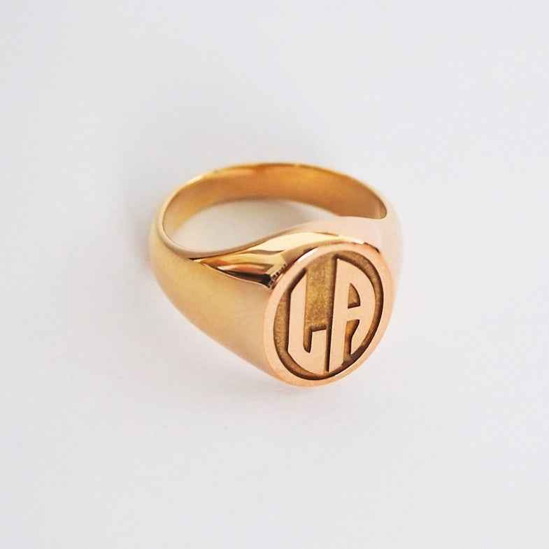 Bijouterie Chevaliere Femme Plaqué Or Chevalière Femme Initiales