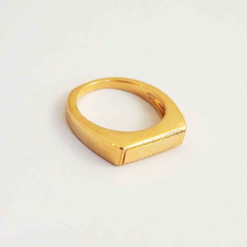 Plaqué Or Chevaliere Or Jaune Femme Chevalière Plaqué Or MATY