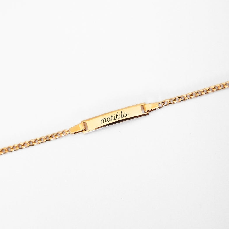 Gourmette fine enfant en plaqué or 18 carats • Romy