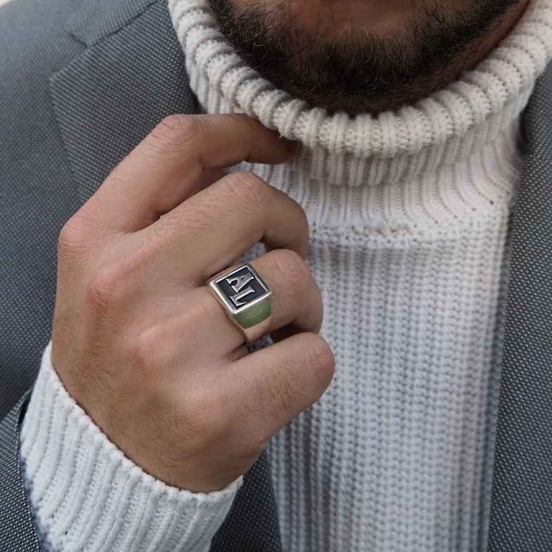 Chevalière homme initiales personnalisées • Oslo