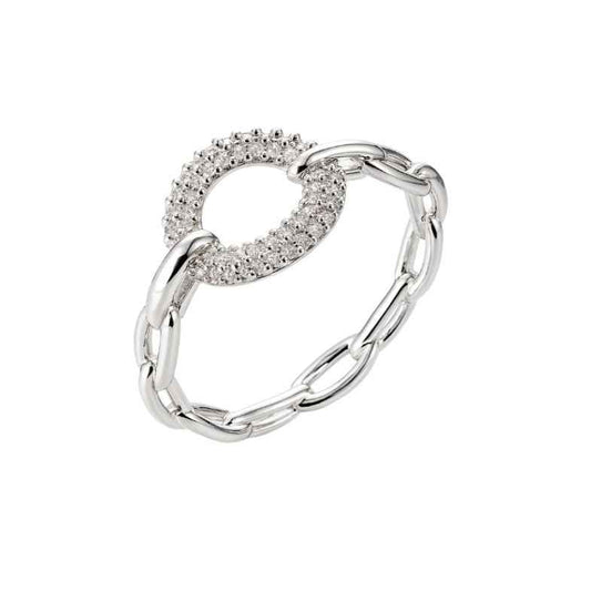 Bague carrée sertie d’oxydes de zirconium – plaqué or 18k ou argent 925 • Maëlia