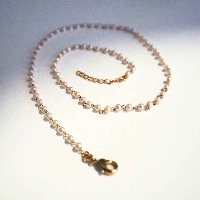 Collier de perles fines en plaqué or 18 carats • Colette (Copie)