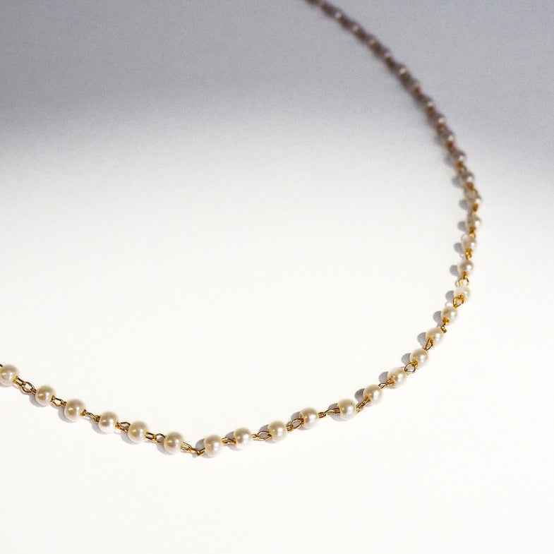 Collier de perles fines en plaqué or 18 carats • Colette (Copie)