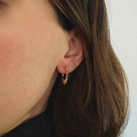 Créoles soleil en plaqué or • Rupi