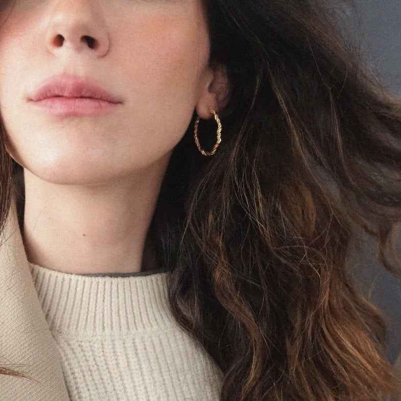 Créoles torsadées plaqué or 18k • Harlow