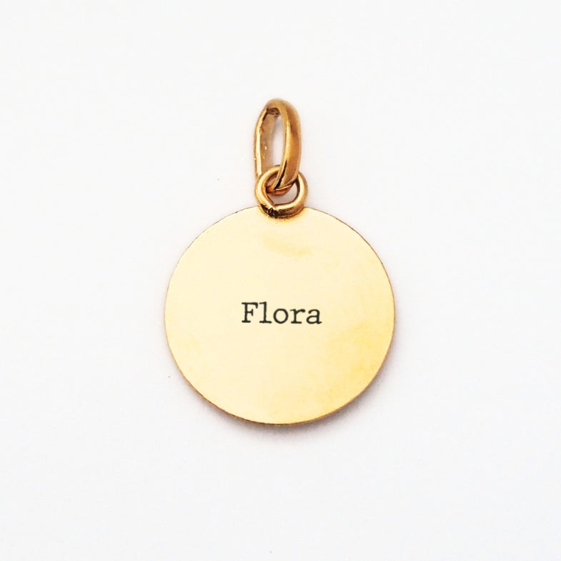 médaille bapteme ange or jaune 18 carats personnalisée