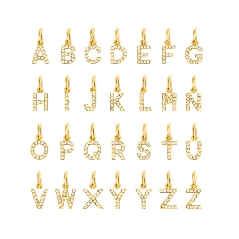 pendentif lettres diamants pas cher