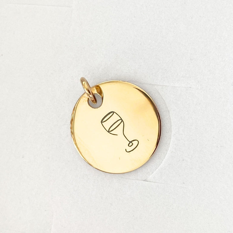 pendentif personnalisé pour femme en plaqué or 18 carats